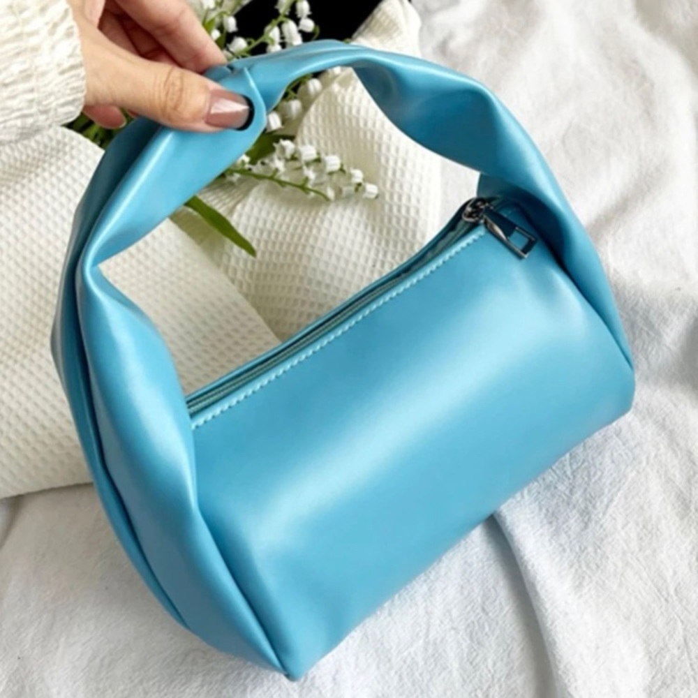 Mini Square Plain Bag-Blue